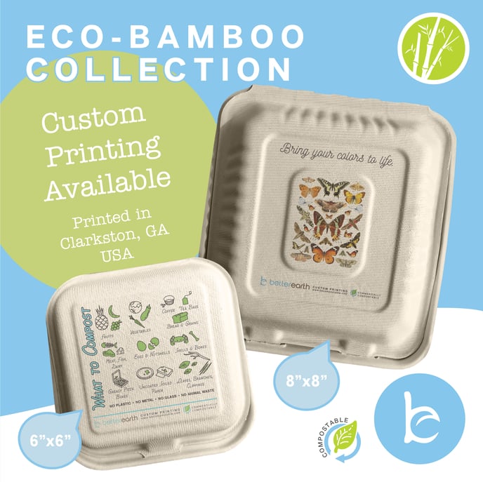 Eco-Bamboo - Custom Print Clamshells